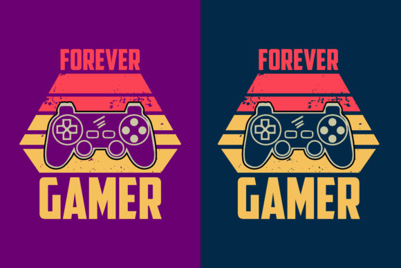 Forever Gamer Gaming Retro Tshirt Design: A Classic and Versatile Choice