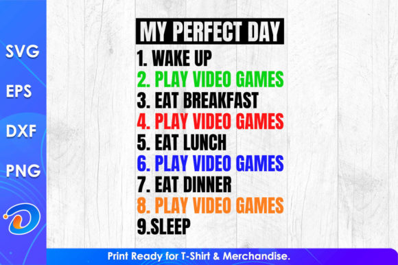 My Perfect Day: A Humorous Video Game Adventure and T-Shirt Design